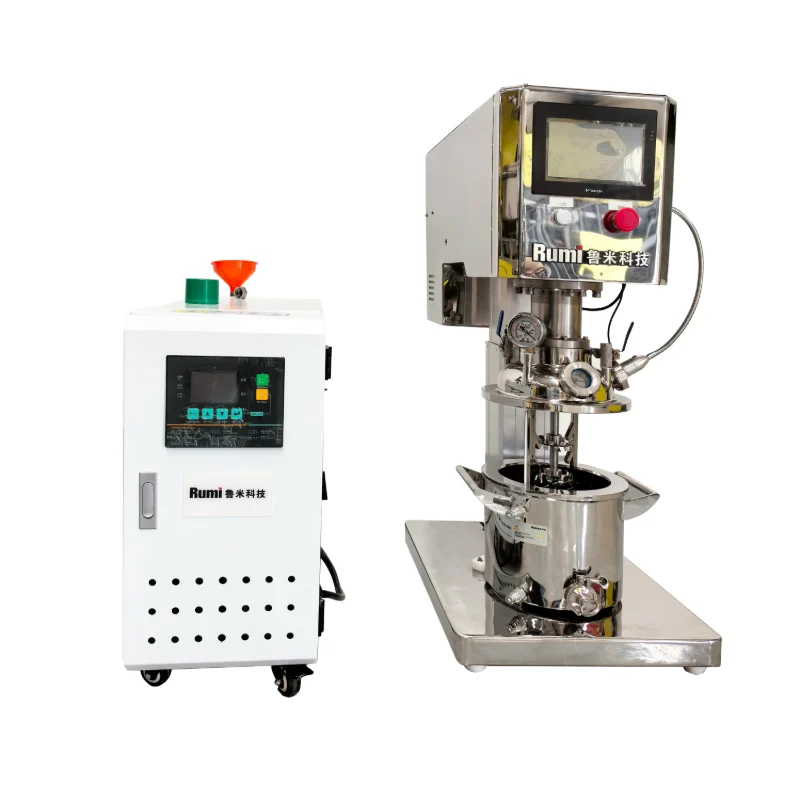 M&aacute;y trộn ph&acirc;n t&aacute;n trục k&eacute;p ch&acirc;n kh&ocirc;ng 5 l&iacute;t SS316L c&oacute; hệ thống sưởi
